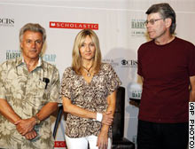 John Irving, J.K. rowling, and Stephen King at Radio City Music Hall; copyright CNN.